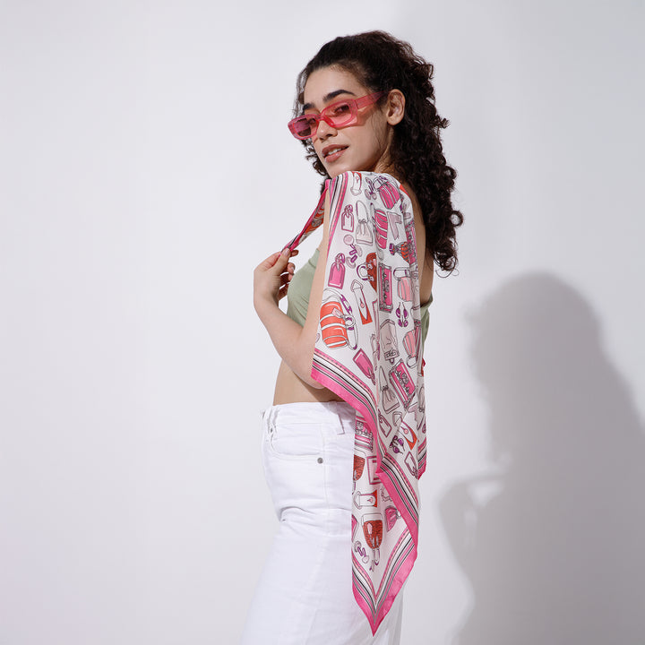 Candyfloss Scarf and Neon Pink Sunglasses Combo