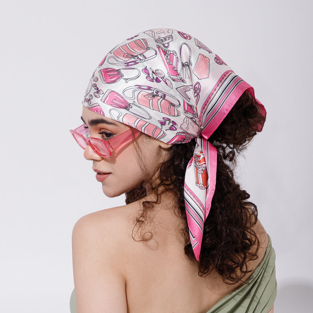 Candyfloss Scarf and Neon Pink Sunglasses Combo