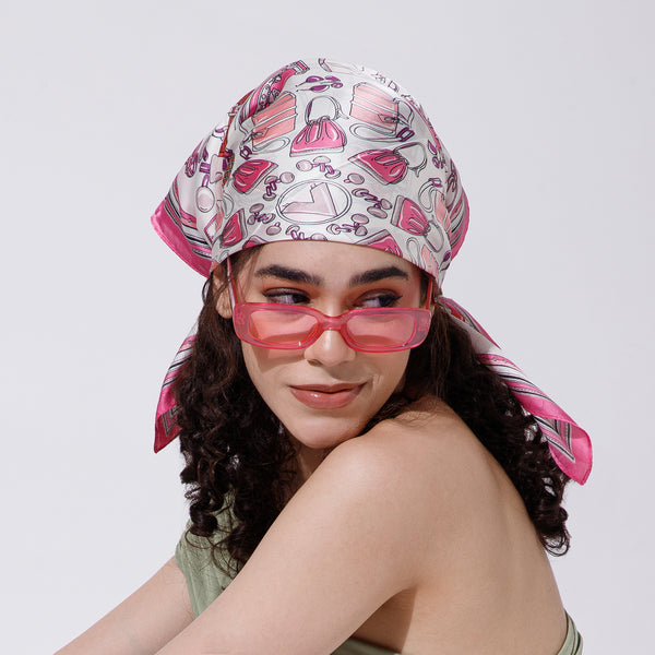 Candyfloss Scarf and Neon Pink Sunglasses Combo