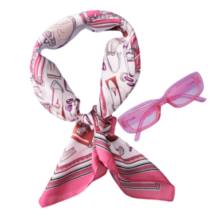 Candyfloss Scarf and Neon Pink Sunglasses Combo