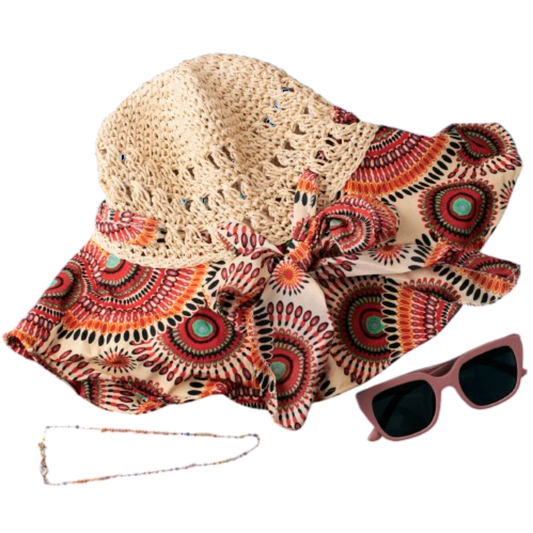Shoreline Spirit Sun Hat, Necklace and Sunglasses Combo