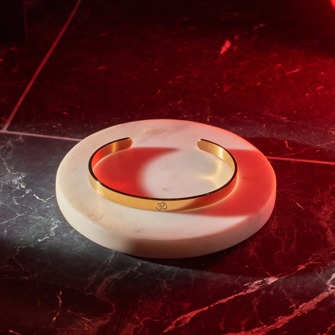 Sacred "OM" Gold Band - Salty Accessories