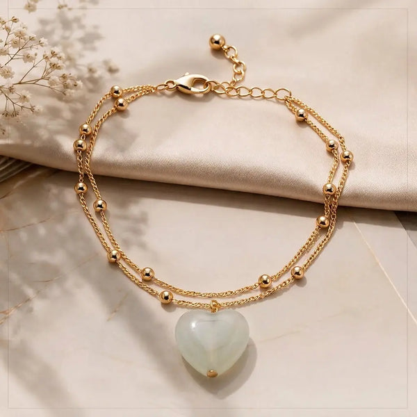 Sage Heart Gold Bracelet