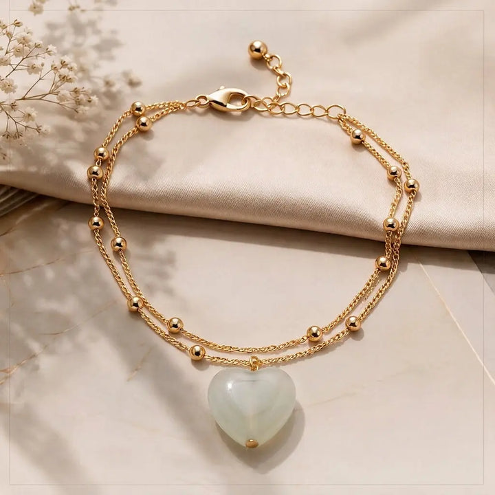 Sage Heart Gold Bracelet | Salty