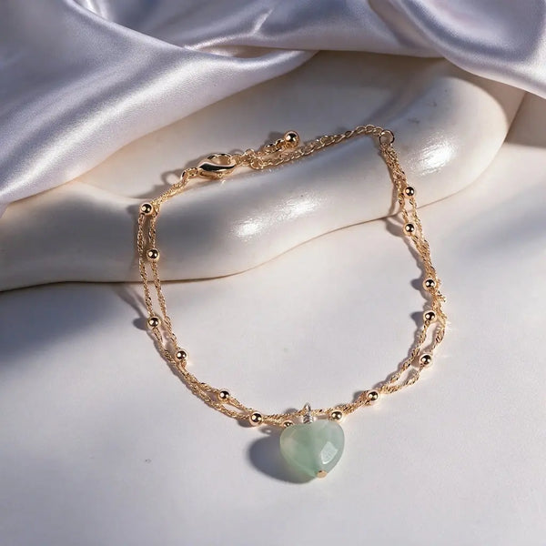 Sage Heart Gold Bracelet