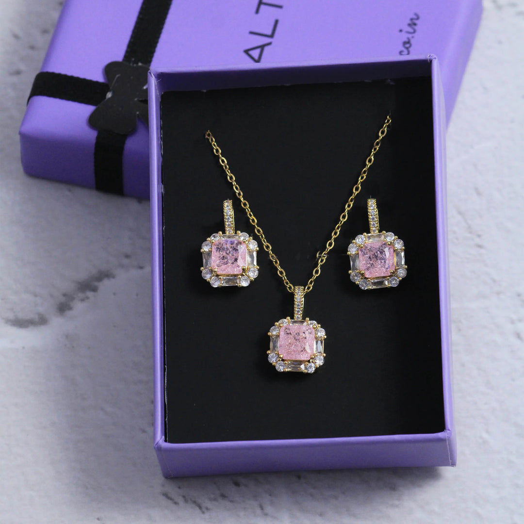 Salmon Earrings and Necklace Set - Salty Accessories