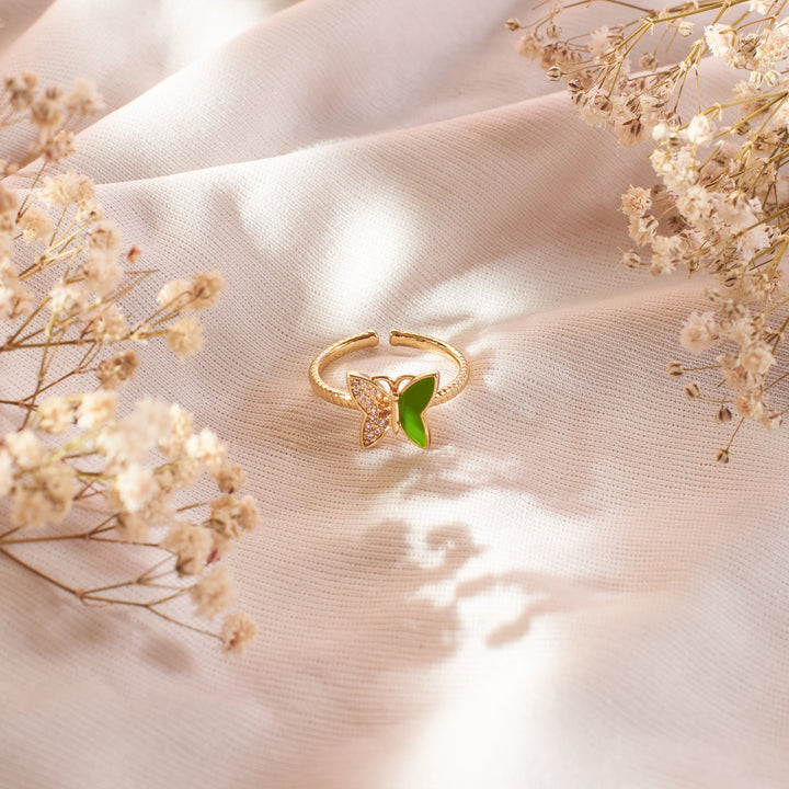 Floral Fantasy Butterfly Ring