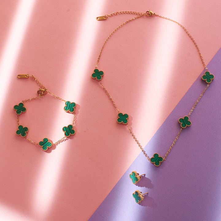 Emerald Clover Affair Jewellery Set