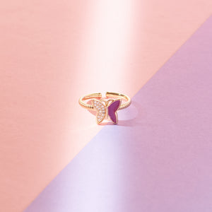 Lilac Fantasy Butterfly Ring - Salty Accessories