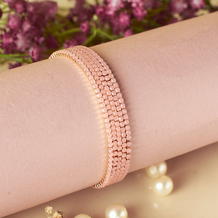 Pink Champagne Stretchable Bands (Set of 5)
