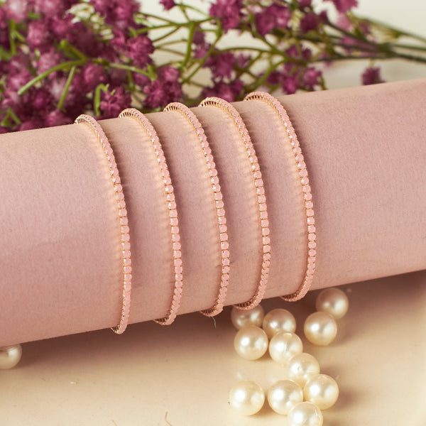 Pink Champagne Stretchable Bands (Set of 5)