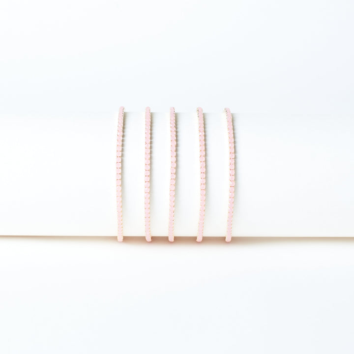 Pink Champagne Stretchable Bands (Set of 5)