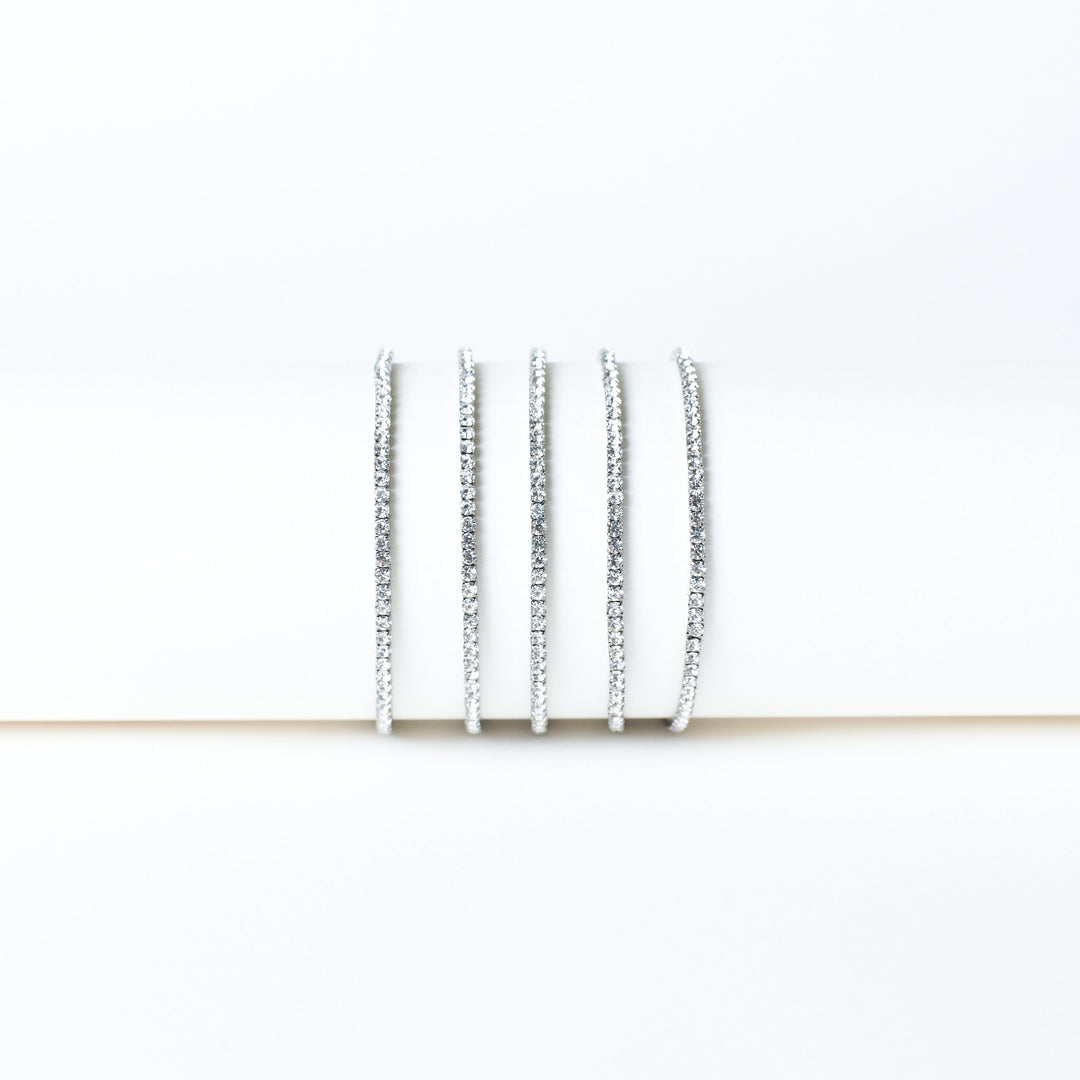 Pewter Stretchable Bands (Set of 5)