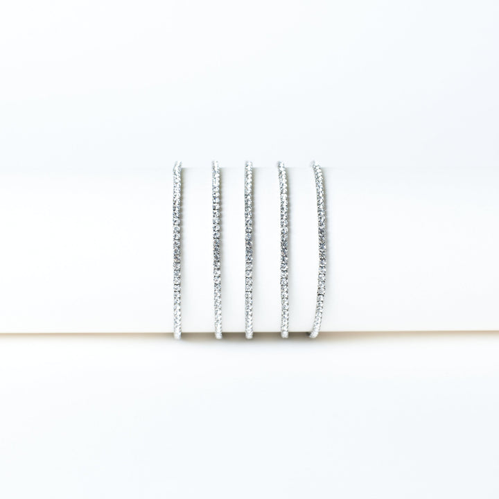 Pewter Stretchable Bands (Set of 5)