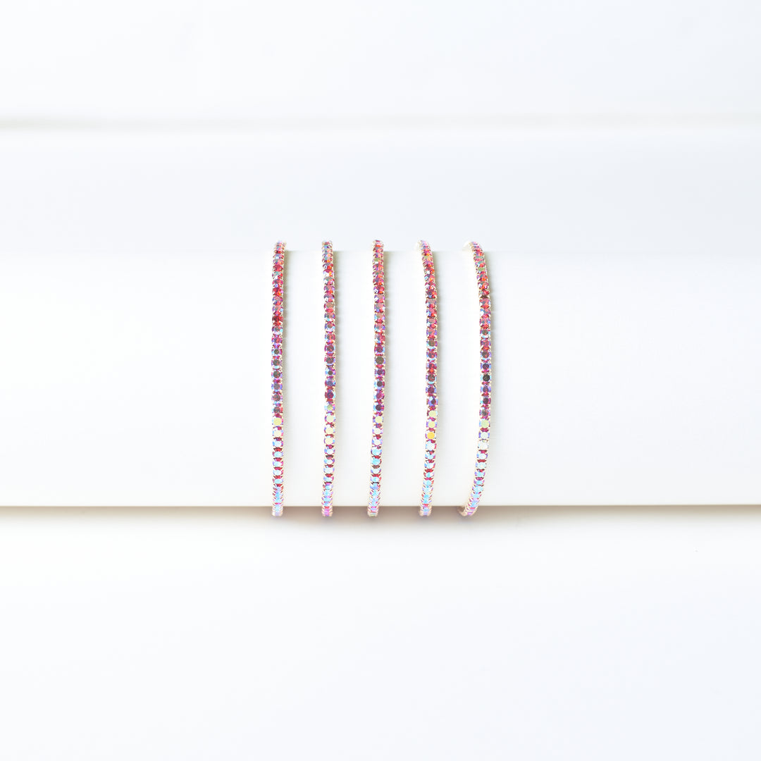 Crimson Noir Stretchable Bands (Set of 5)