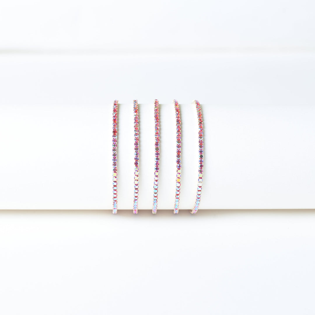 Crimson Noir Stretchable Bands (Set of 5)