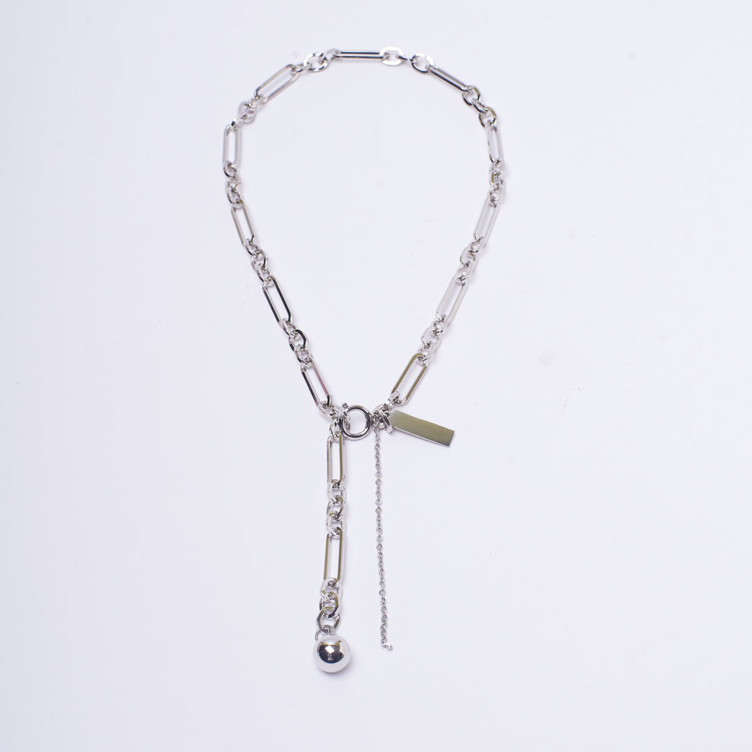 Sleek Silver Strata Necklace | Salty