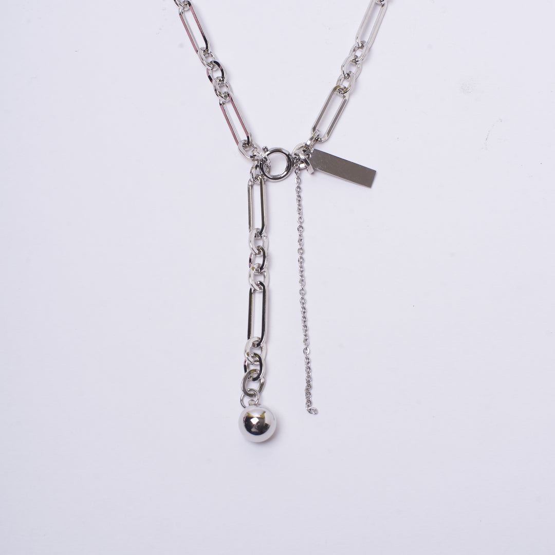 Sleek Silver Strata Necklace | Salty