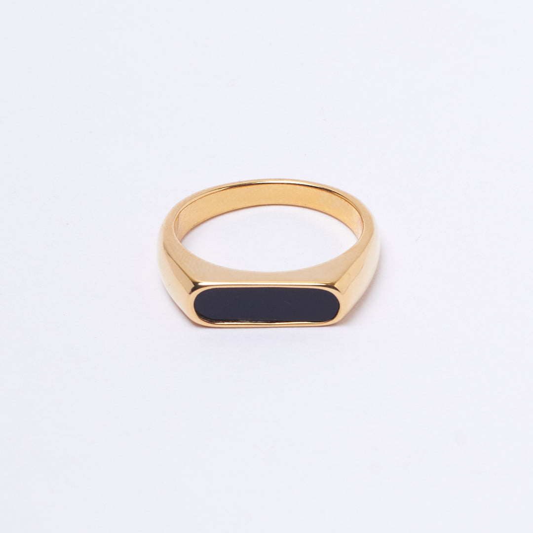 Tribal Gold Black Ring | Salty