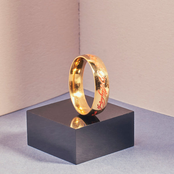 Engraved Golden Elegance Ring