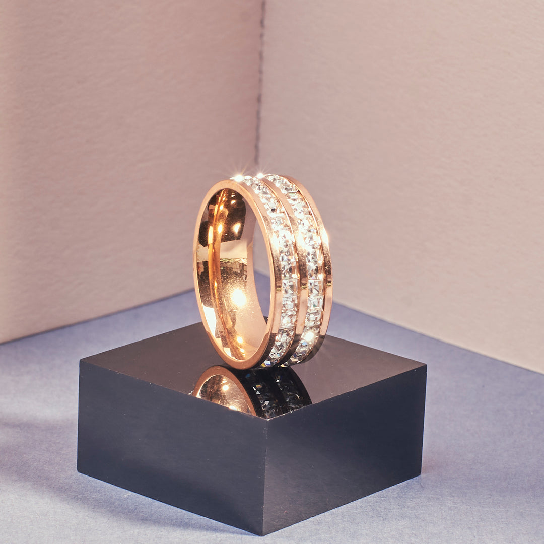 Euros Rose-Gold Diamond Ring | Salty