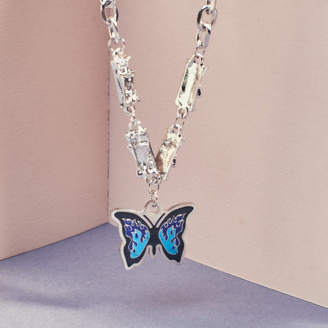 Chunky Blue Monarch Necklace | Salty