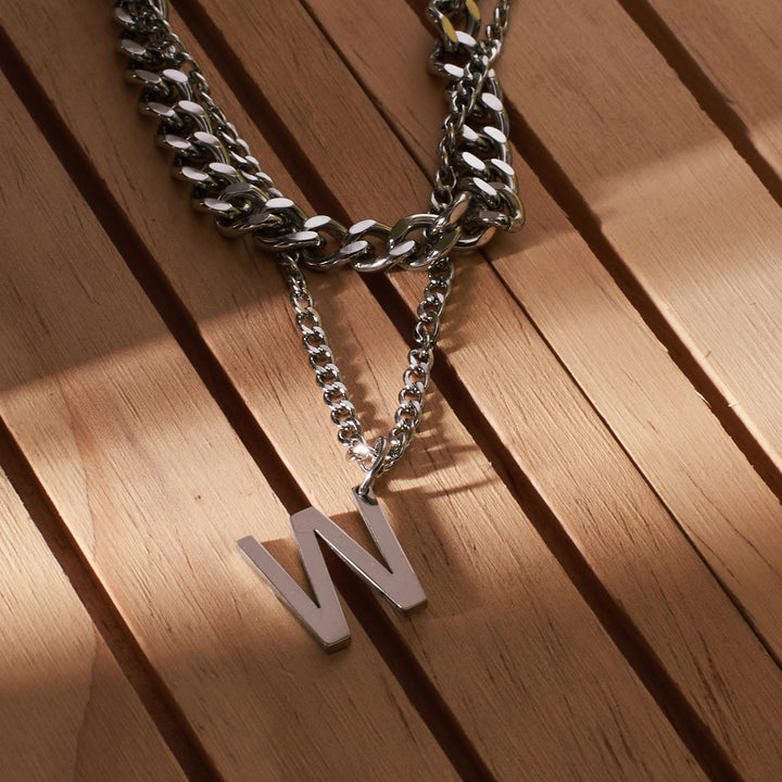 W Bold Silver Chain | Salty