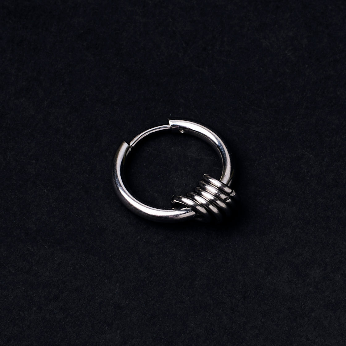 Trendy One-Sided Silver Earrings