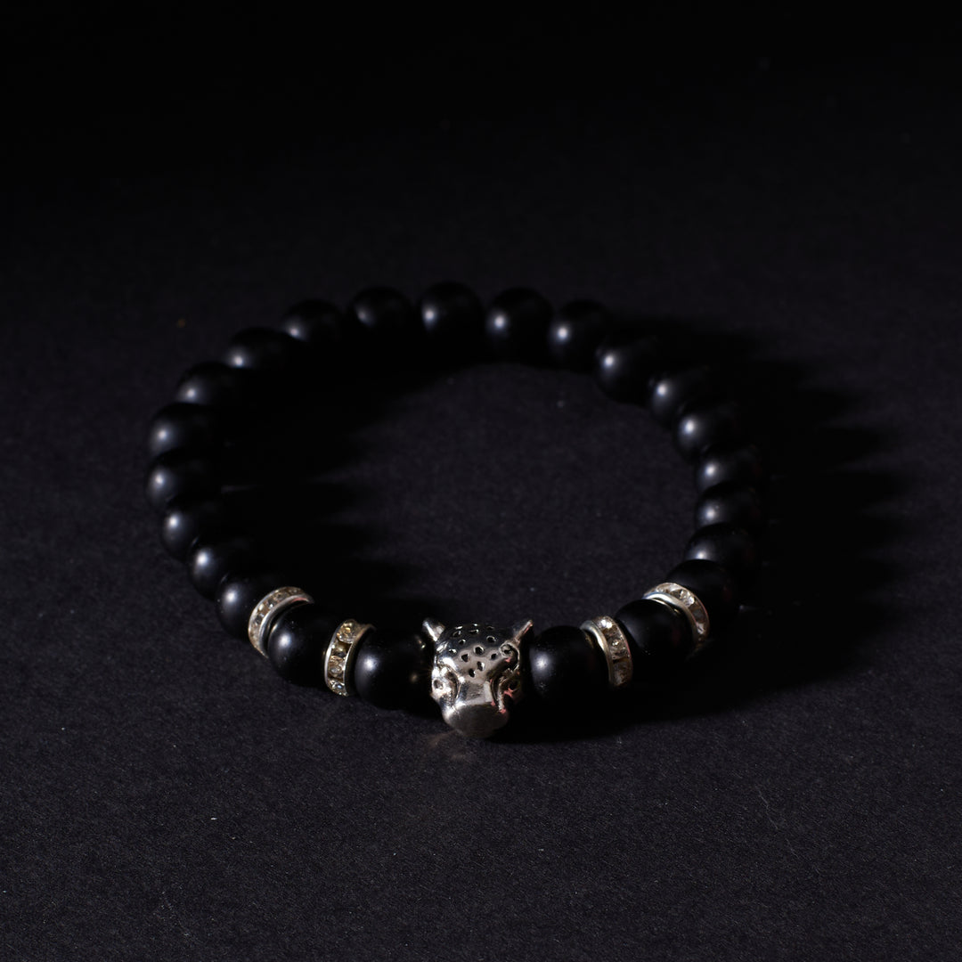 Lion Silver Beaded Band - Salty Accessories