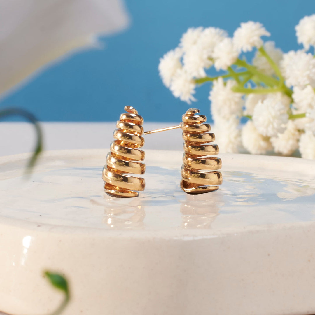 Mini Spiral Gold Earring - Salty Accessories