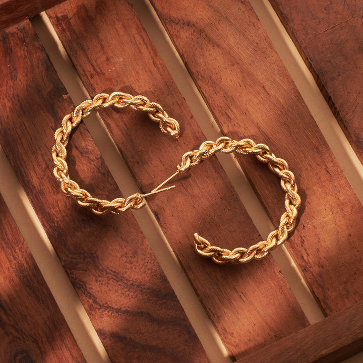 Rollin' Gold Hoops - Salty Accessories