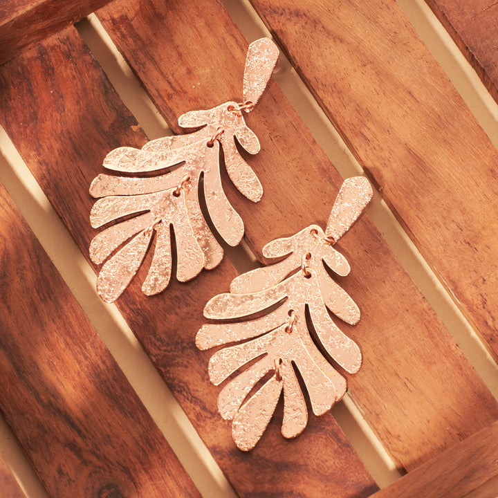 Tropical Glory RoseGold Earring - Salty Accessories