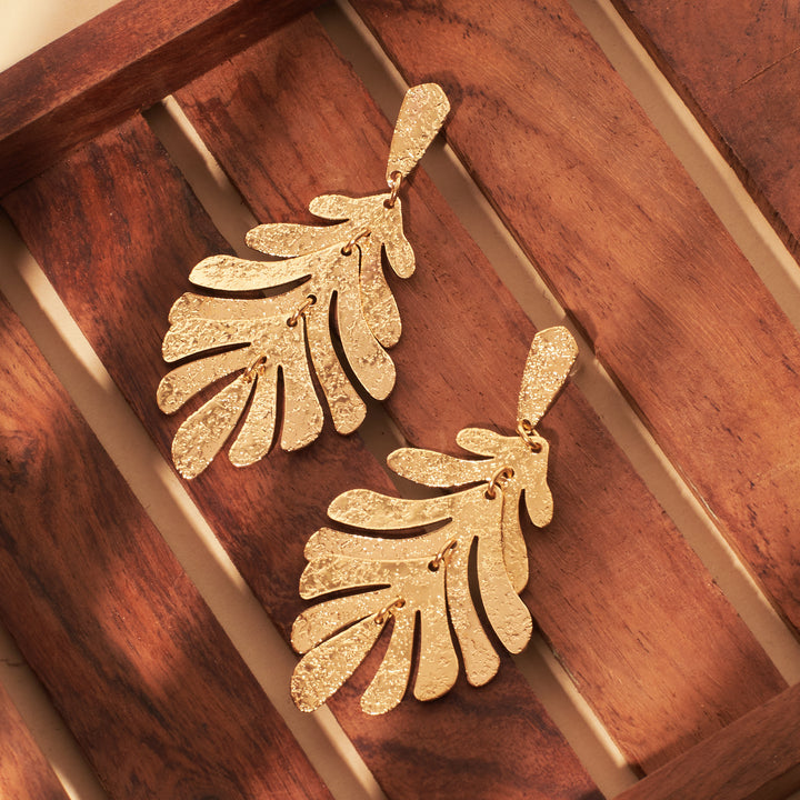 Tropical Glory Gold Earring - Salty Accessories