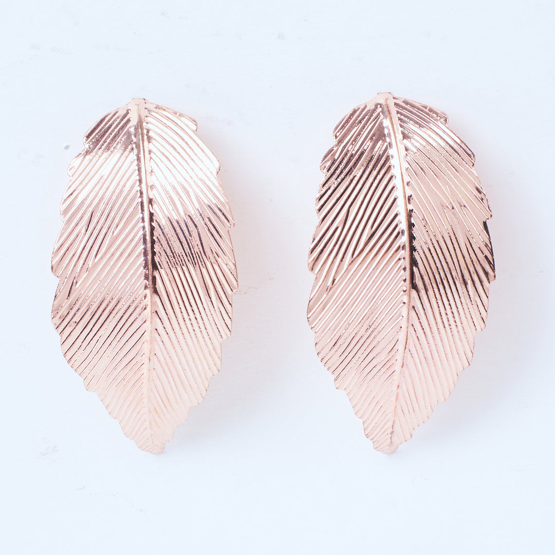 Leafy Vibe RoseGold Earring - Salty Accessories