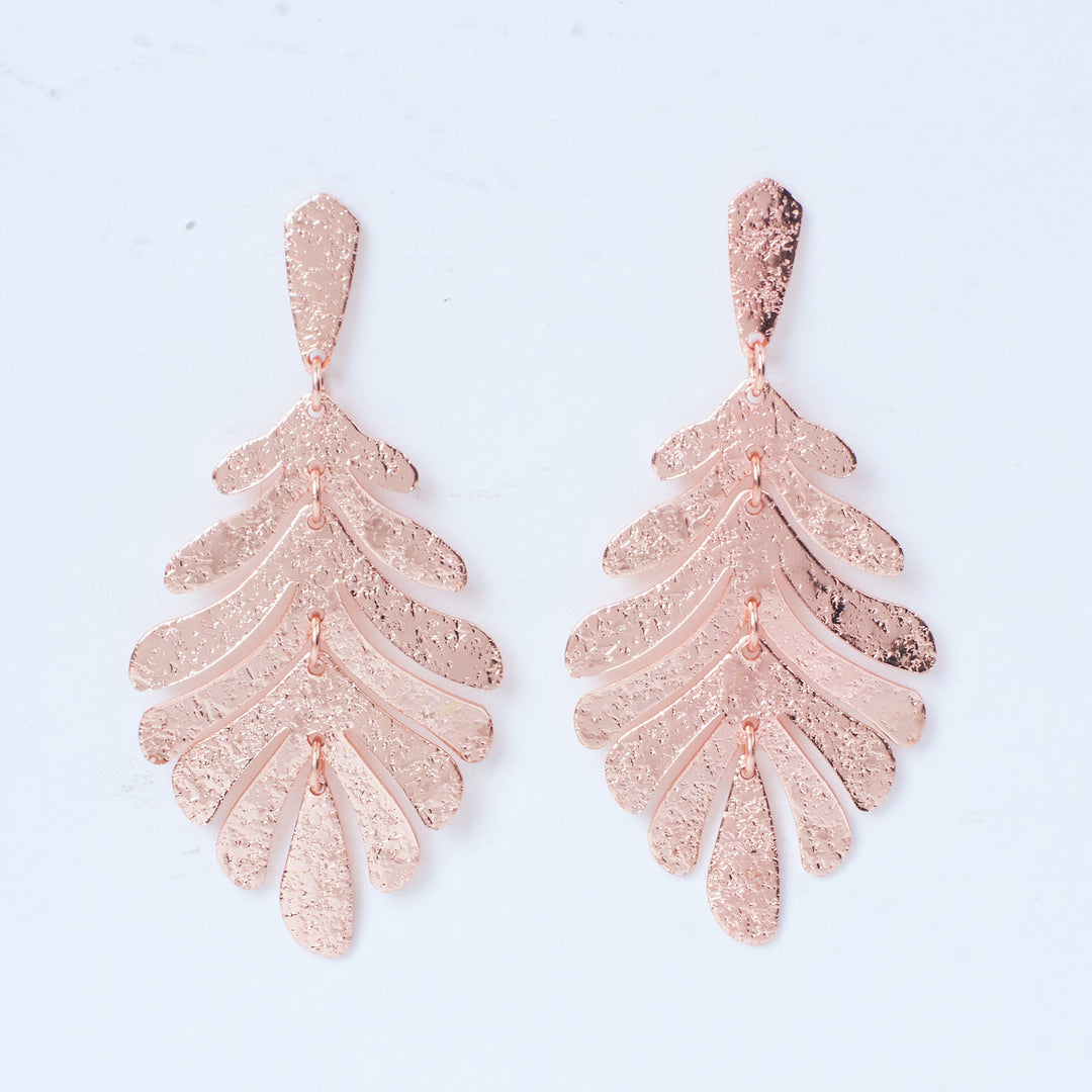 Tropical Glory RoseGold Earring - Salty Accessories