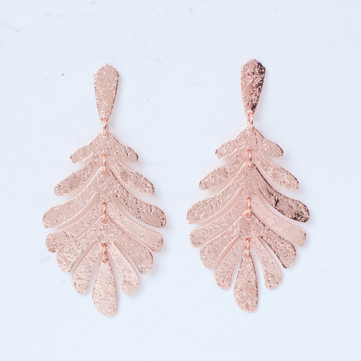 Tropical Glory RoseGold Earring - Salty Accessories