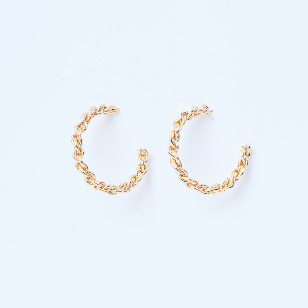 Rollin' Gold Hoops - Salty Accessories