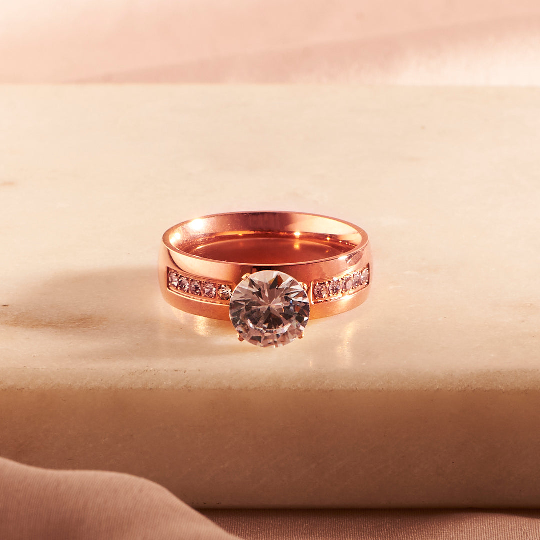 Celestia's Charm Rose Gold Ring - Salty Accessories