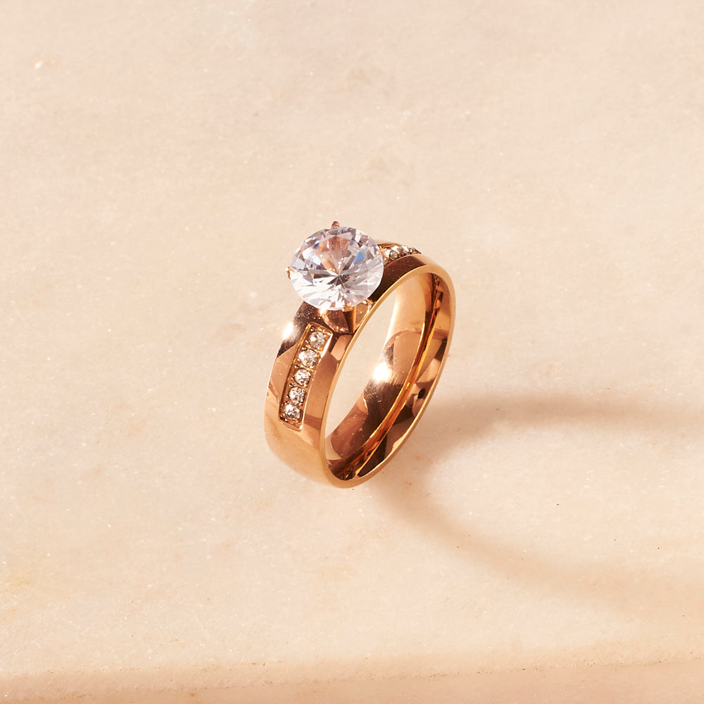 Celestia's Charm Rose Gold Ring - Salty Accessories