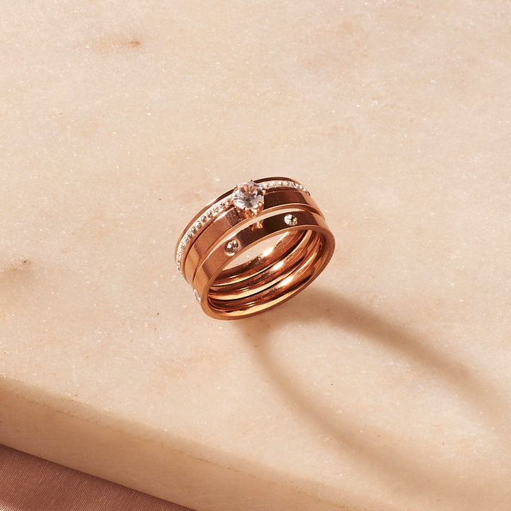 Elysian Echo Rose Gold Ring - Salty Accessories