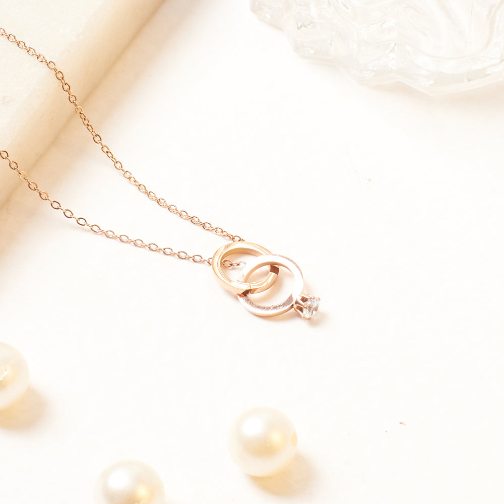 Promise Ring Rose Gold Necklace - Salty Accessories