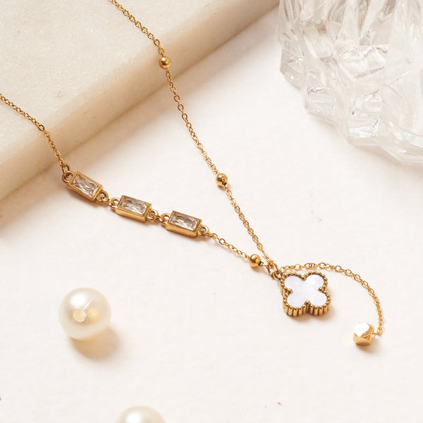 Midnight Leaf Gold Necklace