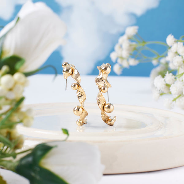 Classy Twist Gold Hoops
