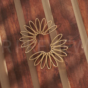 Half Daisy Gold Earring - Salty Accessories