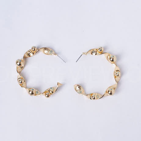 Classy Twist Gold Hoops - Salty Accessories