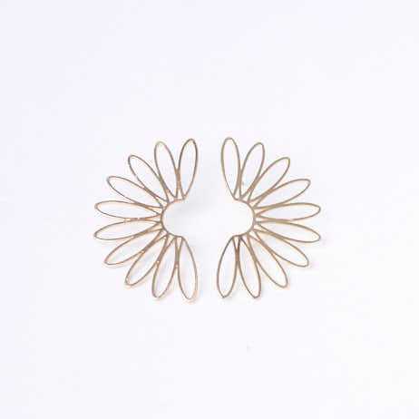 Half Daisy Gold Earring - Salty Accessories