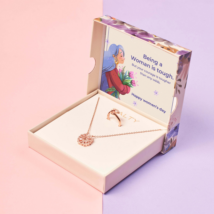 Radiant Rose-Gold Love Box for Her