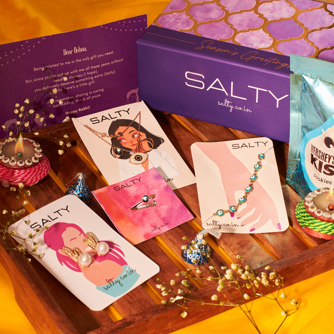 Premium Rakhi Gift Box For Sister By Salty - Salty Accessories