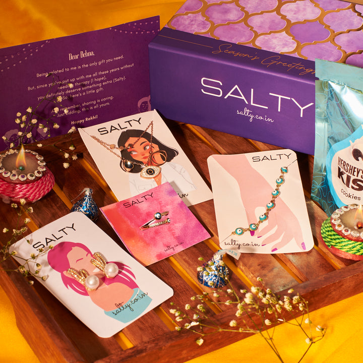 Premium Rakhi Gift Box For Sister By Salty - Salty Accessories