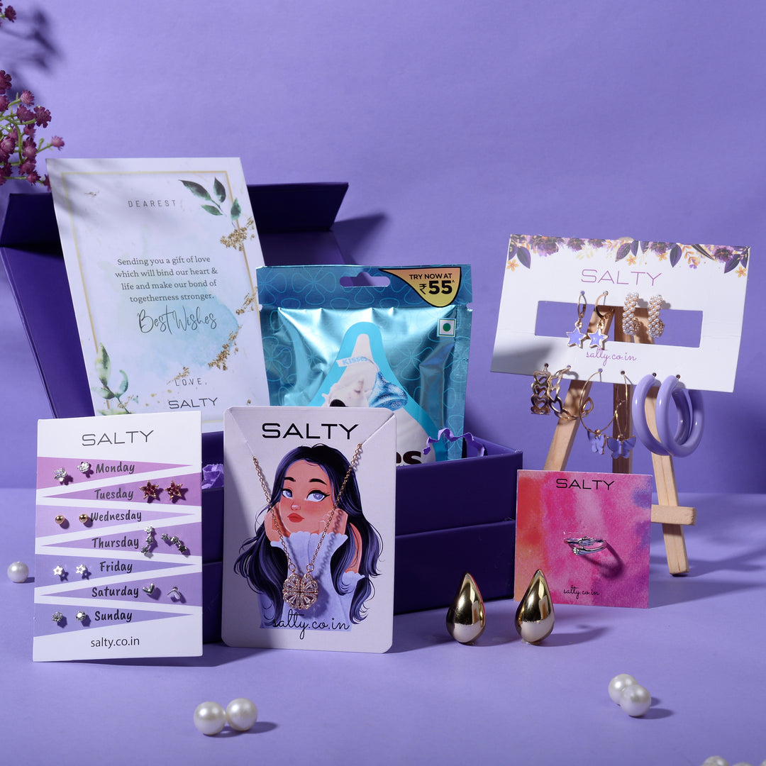 "The Bride Tribe" Jewellery Gift Box for Her with Personalised Card - Salty Accessories